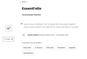 recoommandation client Essenti'elle